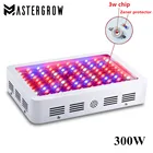 MasterGrow 300W полный спектр светодиодный Grow светильник Панель красныйсинийбелыйUVИК 10 полос для цветочных растений Вегетативный и комнатных растений