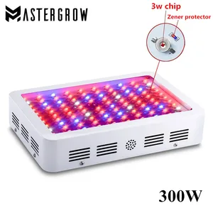 MasterGrow 300W полный спектр светодиодный Grow светильник Панель красныйсинийбелыйUVИК 10 полос для цветочных растений Вегетативный и комнатных растений