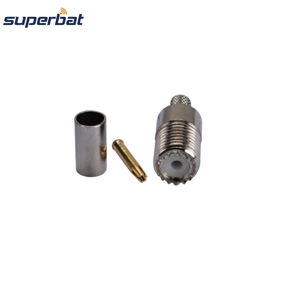 Superbat 10 шт. мини UHF обжимной разъем RF коаксиальный для кабеля RG58 RG400 RG142 LMR195|connectors for