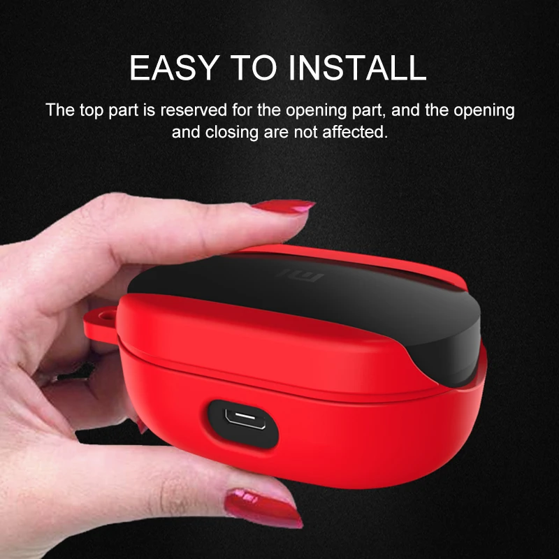 Чехол для переноски Xiaomi mi Red mi Airdots Youth силиконовый чехол на Xio mi Air dots Молодежные наушники защитный ковер с кольцом