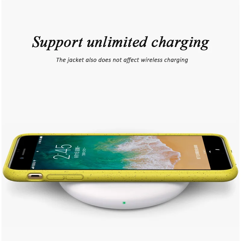 Чехол для iPhone 7 Простой чехол телефона тонкий натуральный соломенный Матовый
