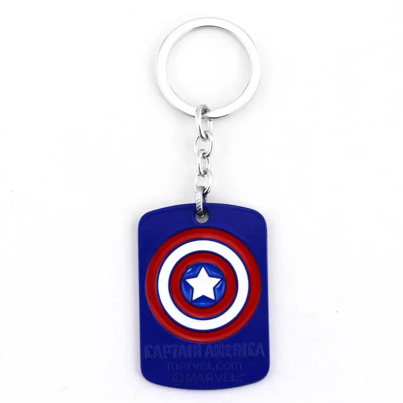 Мстители супергерой Капитан Америка брелок dog tag держатель для ключей chaveiro