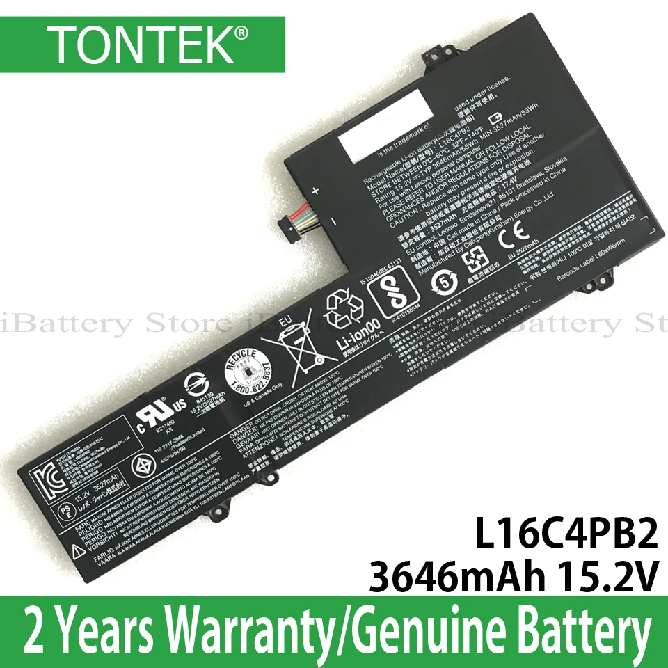 Подлинный L16C4PB2 Аккумулятор для Lenovo IdeaPad 720S 14 14IKB 5B10M55951 L16M4PB2 L16L4PB2|Аккумуляторы