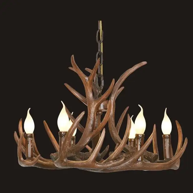 European Mediterranean minimalist restaurant chandelier personality antlers modern American living room ch |