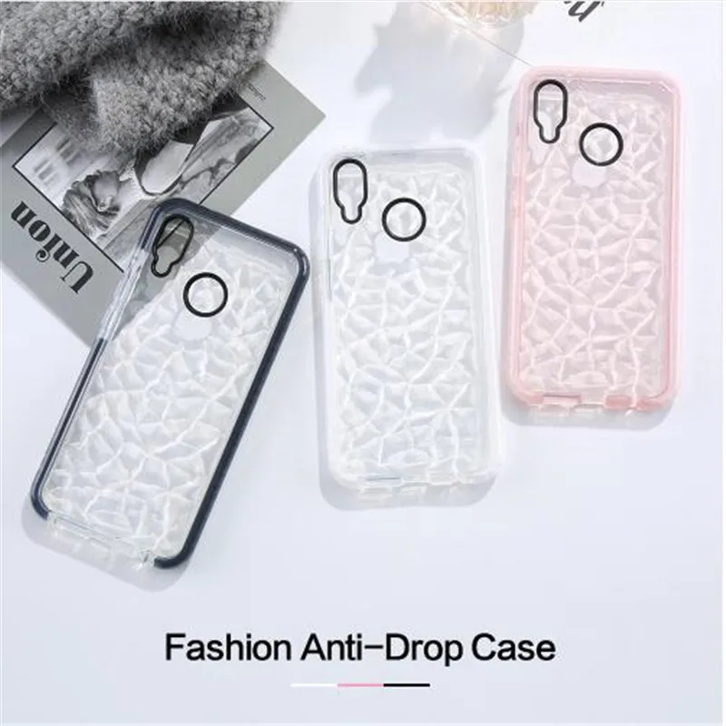 P20 lite Pro 3D Diamond Luxury Crystal Soft Silicone Phone Case For Huawei Glitter Rhombic Cover |