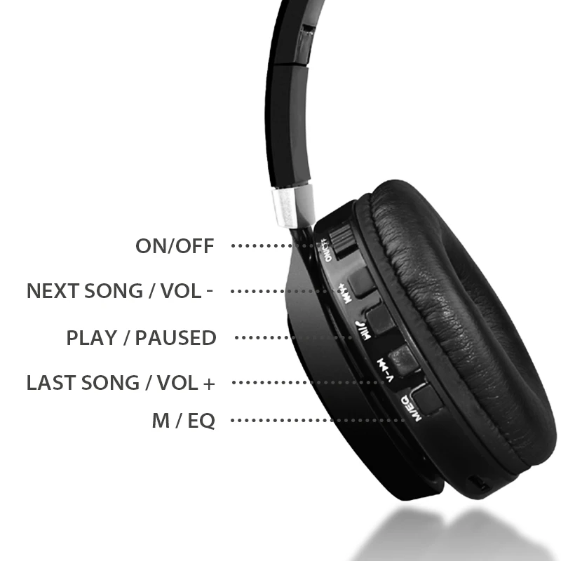 ANBES Bluetooth гарнитура Беспроводные наушники складные регулируемые с микрофоном для