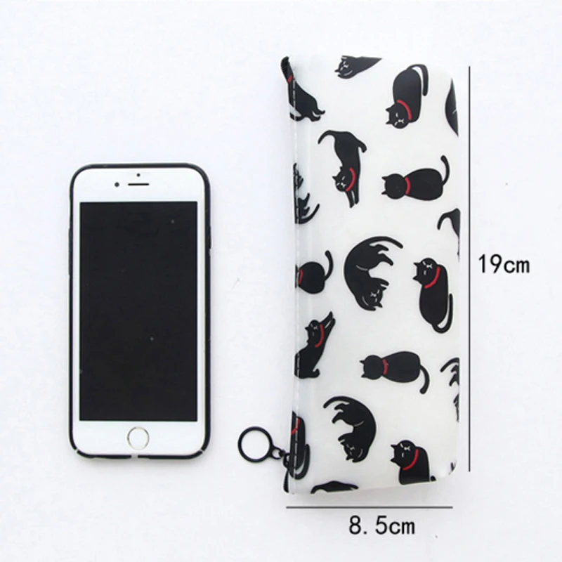 1 шт./лот милый пенал из искусственной кожи с милой кошкой многофункциональная