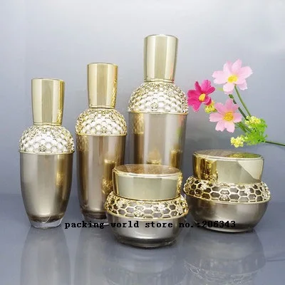 100 мл жемчужно белый/золотой пластиковый фотоэлемент для