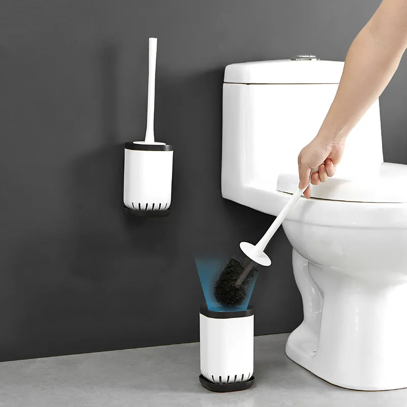 Bathroom toilet brush wall hanging type drain household washing long handle cleaning set holder mx12271104 | Обустройство дома