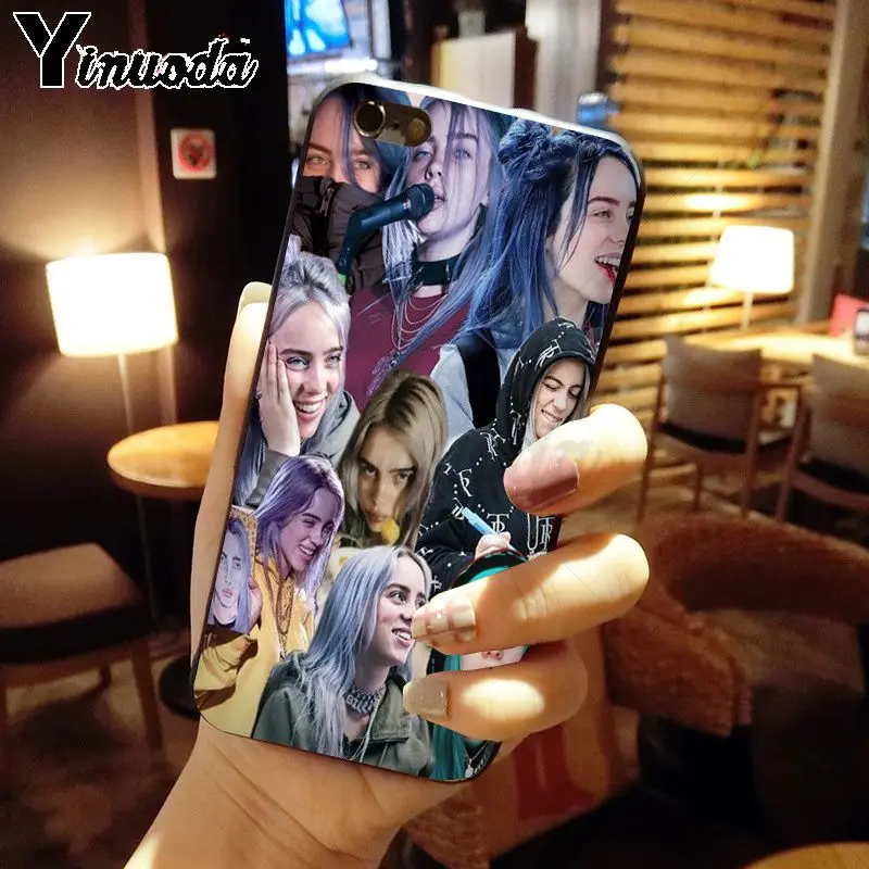 A9 Yinuoda Billie Eilish, хит, мягкий силиконовый черный чехол, аксессуары для телефонов, чехол для iphone 8, 7, 6, 6S Plus, X, XS, MAX, 5, 5S, SE, XR, чехол - Цвет: A9