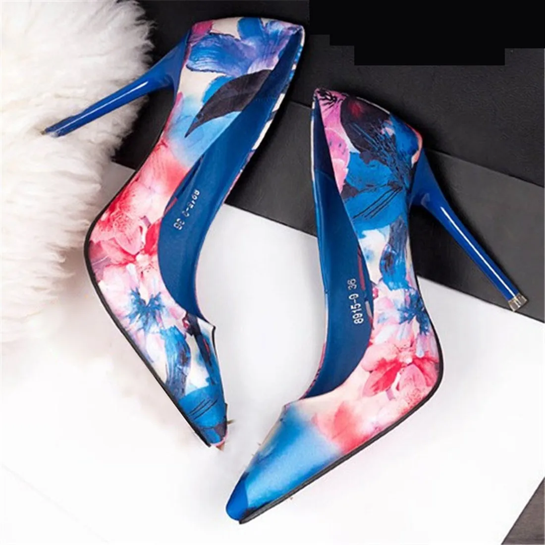 2016 Новинка очаровательные пикантные на высоком каблуке OL женская обувь замшевые