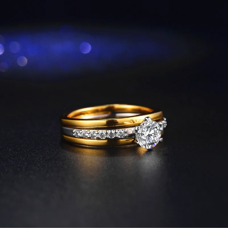 2 шт./комплект Женское кольцо с фианитом|Кольца для помолвки| |