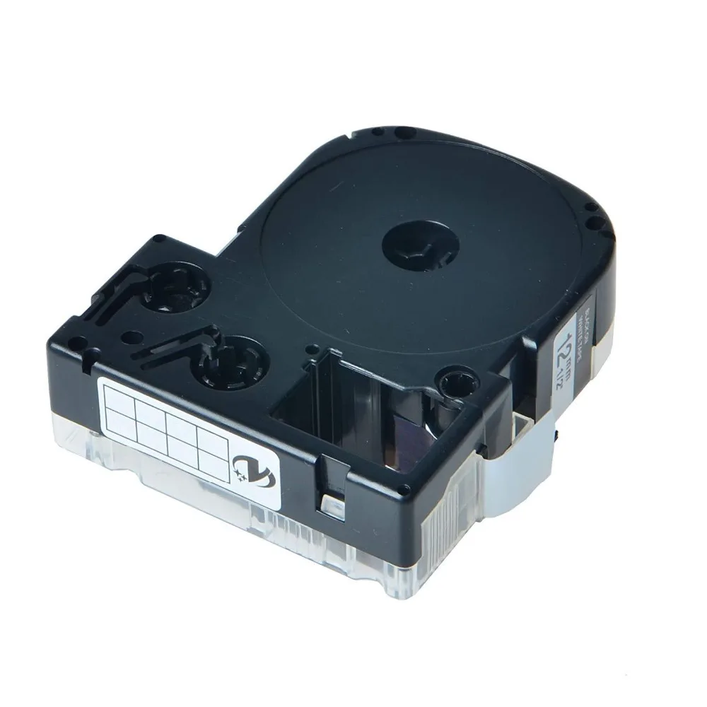 Совместимый картридж Labelcreate для печати этикеток 12 мм Epson LabelWorks ST12KW SS12KW LK с лентами
