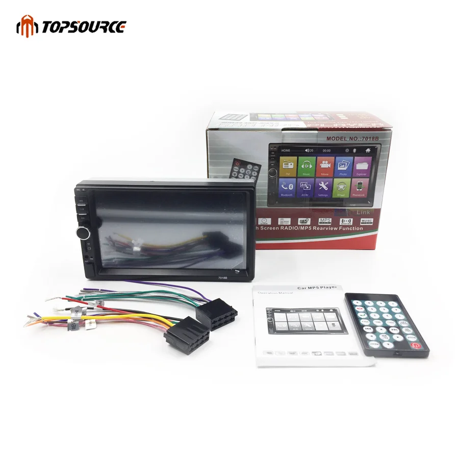 TOPSOURCE 7018B 7 дюймов Bluetooth аудио сенсорный экран автомобильное радио стерео