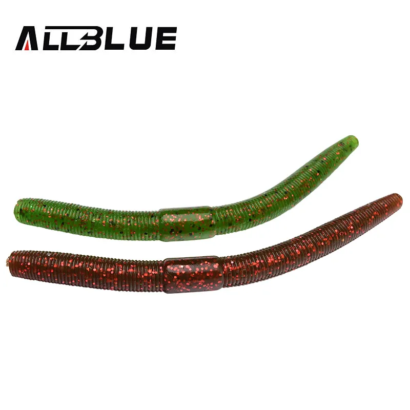 

ALLBLUE 6pcs/lot Smell Plastic Worm Soft Bait 115mm /6.5g Soft Lure Artificial Lure Earthworm Bass Fishing Lures Wacky Rig