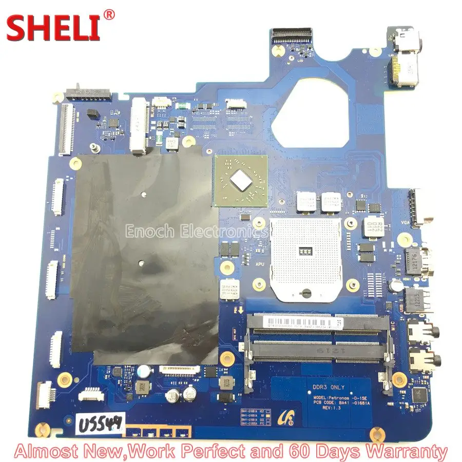 SHELI BA92 08673A 08673B материнская плата для ноутбука samsung NP305V5A 305V5A Petronas D 15E BA41 01681A HD 6470M 1GB