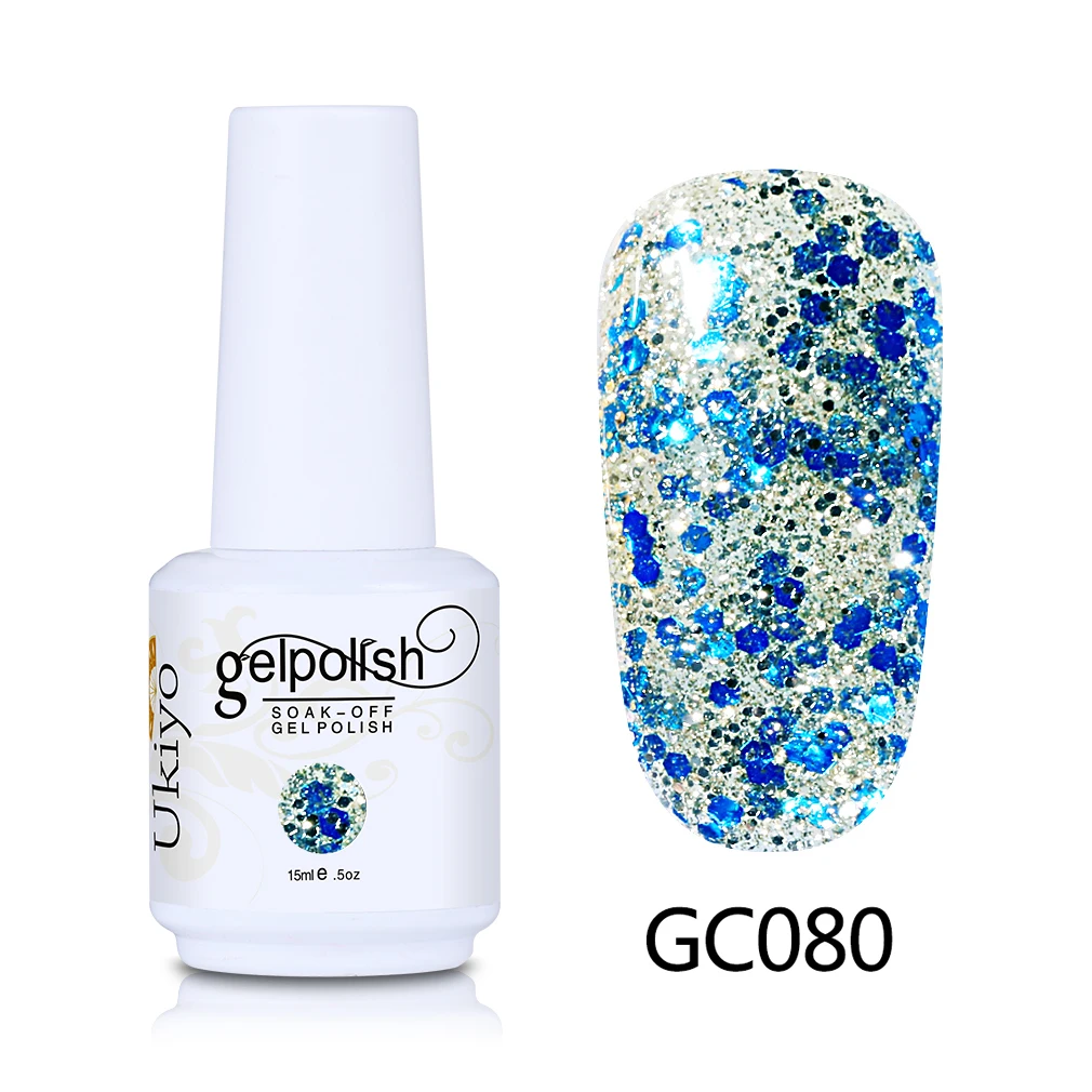 GC080 Ukiyo 15 мл шикарный цветной УФ-гель для ногтей замачиваемый полуперманентный Гель-лак Гибридный лак Эмаль лаковый лак 108 цветов - Цвет: GC080