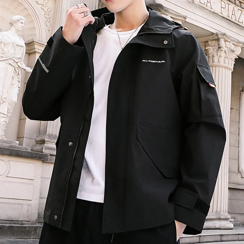 Мужская повседневная куртка в гонконгском стиле, японская Молодежная куртка с капюшоном, весна-осень 2019 от AliExpress WW