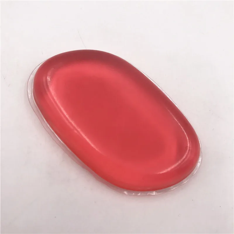 Square red Силиконовая губка для макияжа, Желейная пудра, крем-пуховка, капля воды, Silisponge, основа для лица, Леопардовый блеск, инструмент для макияжа, красота - Цвет: Square red