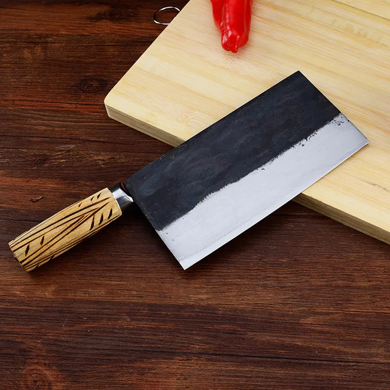 MISGAR Carbon Steel Forging Kitchen Knives Chinese Style Chef Sang Knife Mulberry Knife Sharp Cutting Meat Fish Vegetable Knife