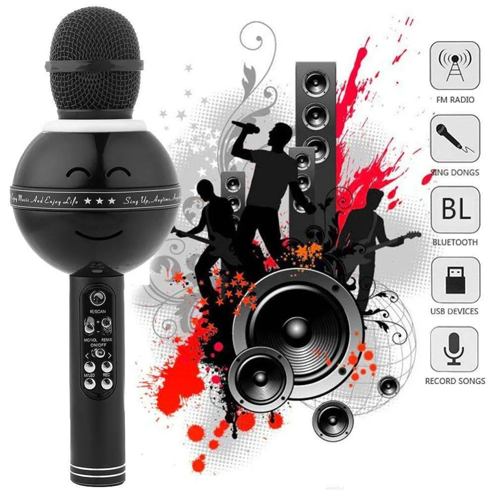 Беспроводной Микрофоном Hi Fi Динамик Bluetooth радио|Портативные колонки| |