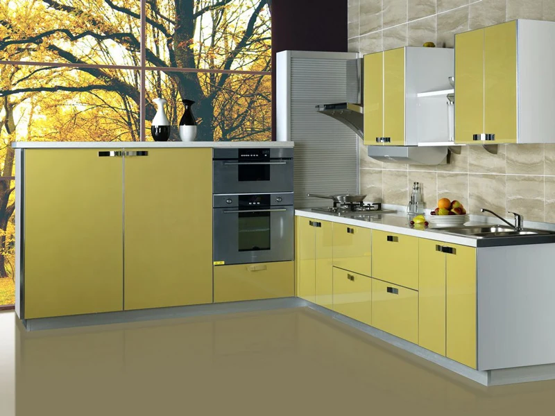 Глянцевая желтая кухонная мебель|furniture kitchen|high gloss furnituregloss kitchen |