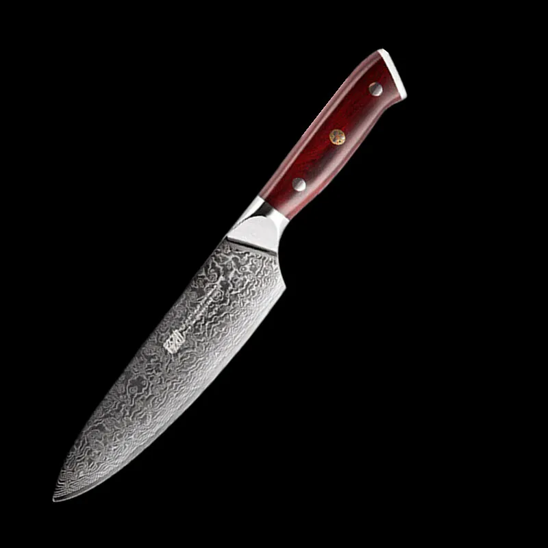 FINDKING AUS10 Дамасская сталь Палисандр Ручка японский дамасский стальной нож для