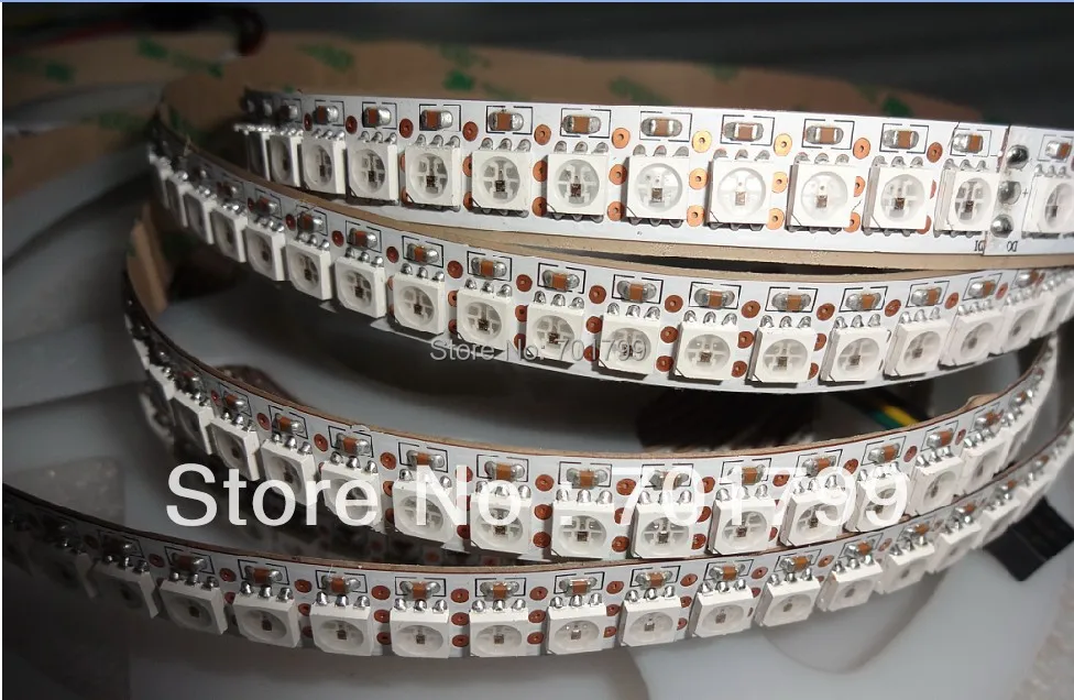 144 светодиодов/M WS2812B (5050 RGB LED с WS2811 IC встроенный) Светодиодные полосы пикселей DC5V 2