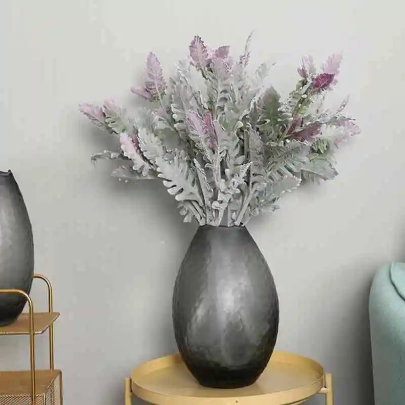 1PC Wedding Nodic Home Indoor Hotel Desktop Decoration Artificial Dusty Miller Leaf Plants Fake Silk Plant Leaves | Дом и сад