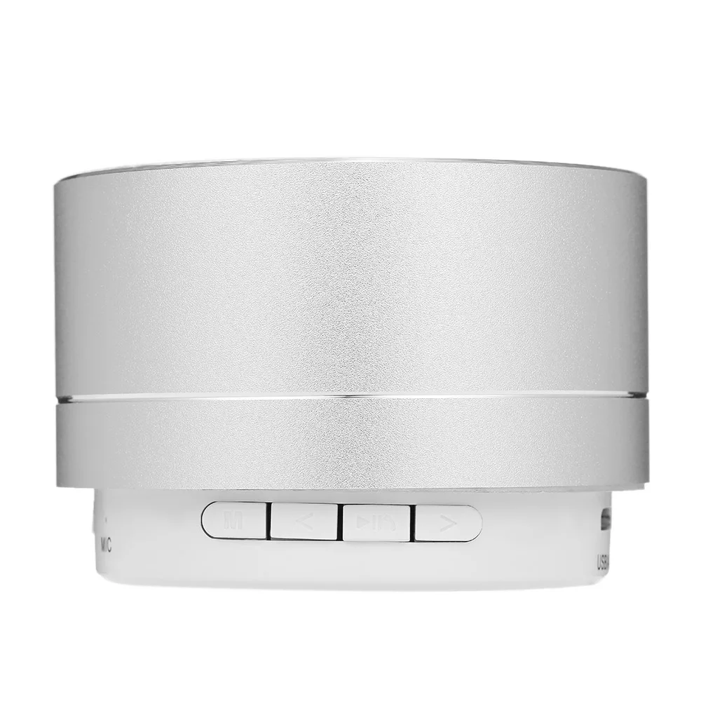 silver Мини-Колонка s колонка с глубоким басом музыкальная стереоколонка сабвуфер Портативный репродуктор со светодиодным индикатором громкой связи FM TF карта линейный вход - Цвет: silver