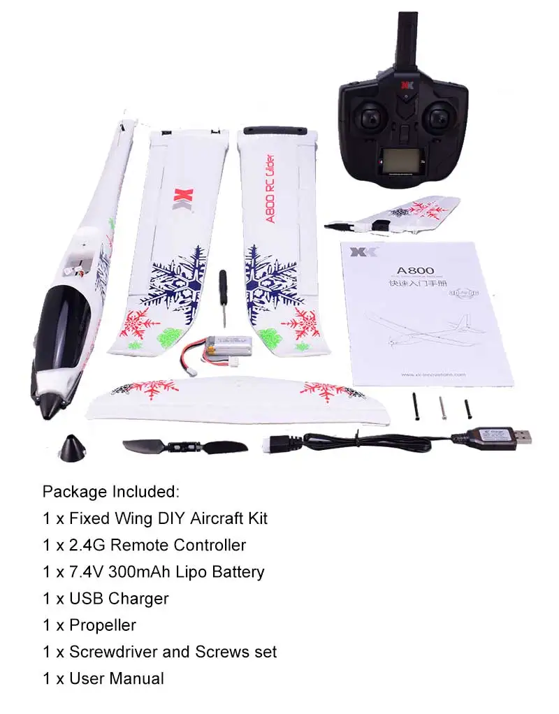 

Original WLtoys XK A800 2.4G 5CH RC Airplane with 3D/6G Mode 780mm Wingspan EPO Aircraft Fixed Wing