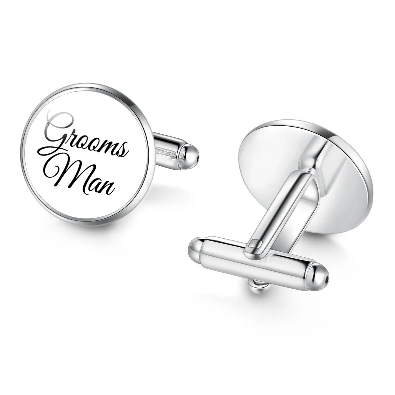 Высококачественные 1 пара жениха мужские запонки я люблю ее первый белый низ