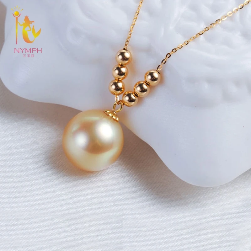 NYMPH Fine jewelry AU750 натуральный Саутси жемчуг кулон роскошный 18K золотые аксессуары и