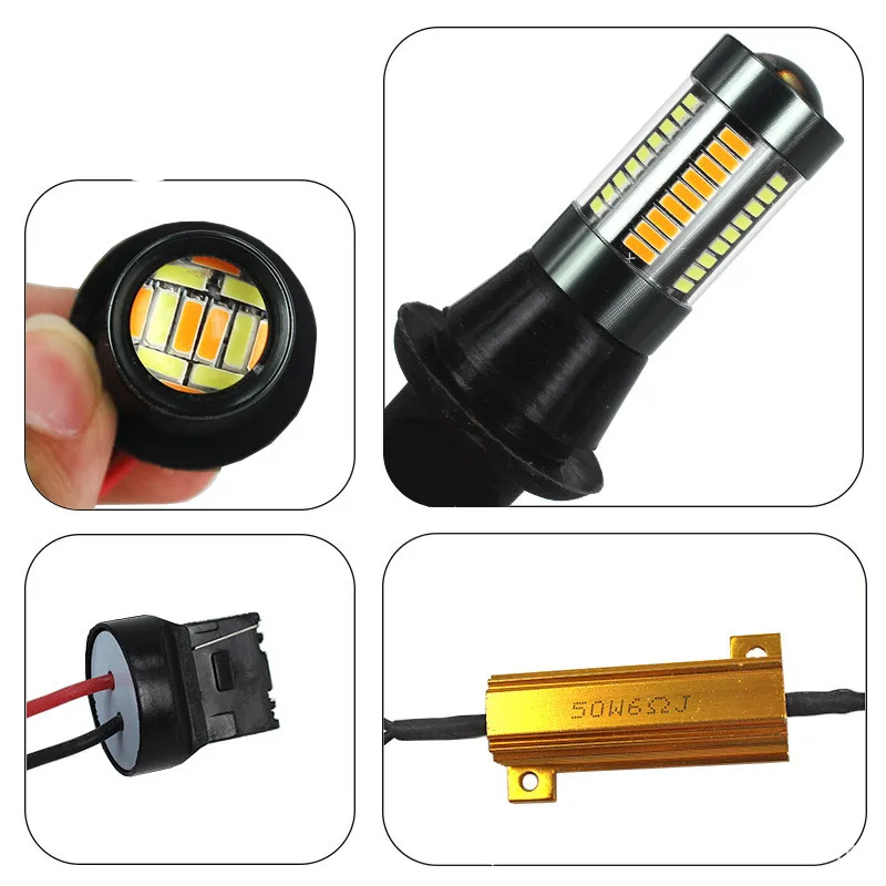 Комплект из 2 предметов 1156 p21w py21w 66smd светодиодный T20 W21W 7440 светильник дневного