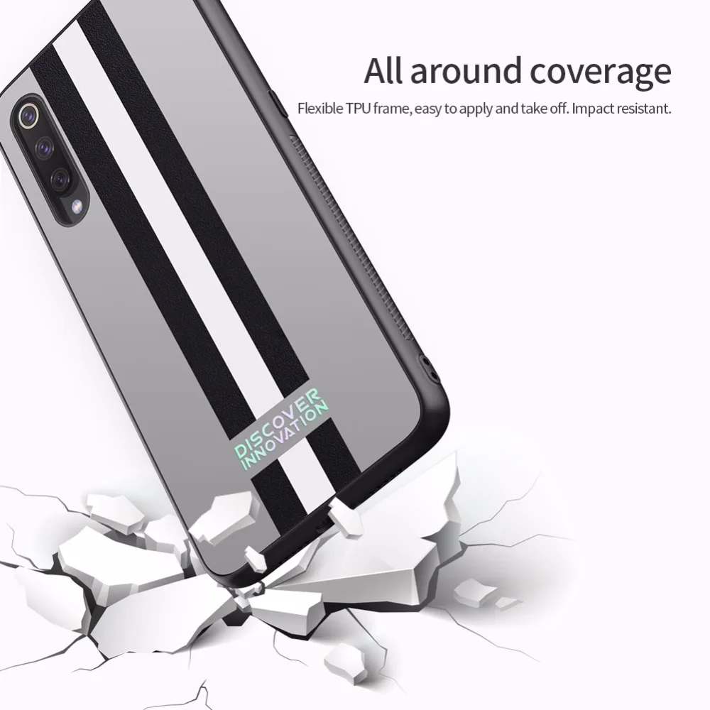 NILLKIN Striped Case For Xiaomi mi9 /mi9 Explore Cover Reflective Water writing durable non-slip Thin and light | Мобильные телефоны