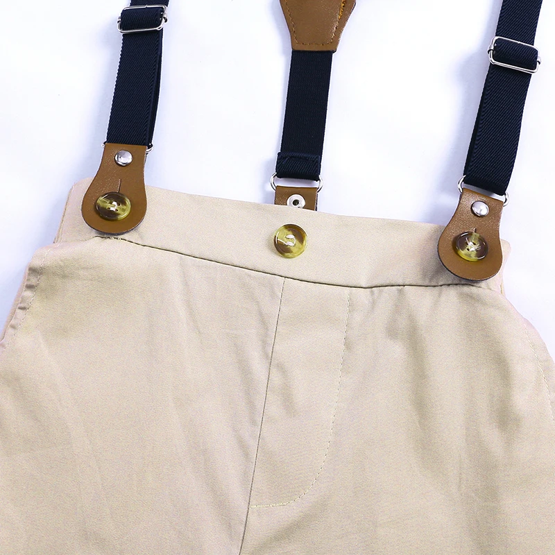 New Arrival Summer Baby Boys Clothing Set Bow Tie rompers + Suspenders Short Pants Gentleman 2Pcs Outfit baby boys Suit TZ660 |