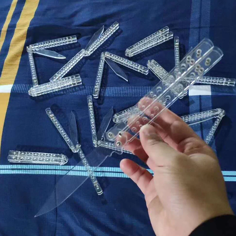 1 шт. Акриловые Складные карманные инструменты Balisong с бабочкой модель не острая