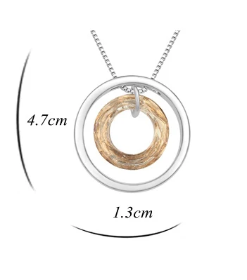 Перегородка высокое качество ожерелья с двойными кольцами колье кристаллами