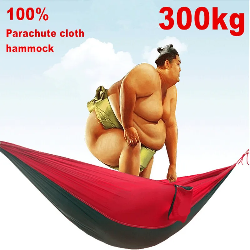 300 кг нагрузки открытый гамак двойной гамак из Парашютной Ткани Гамак 260*130 см один гамак