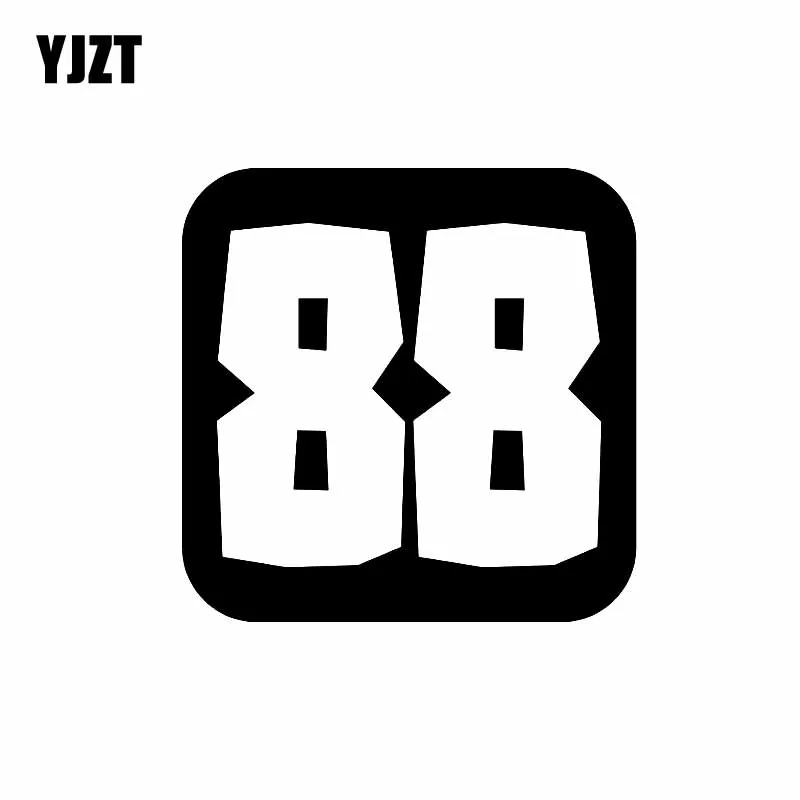 YJZT 14 см * Модный номер 88 виниловая графическая декоративная наклейка