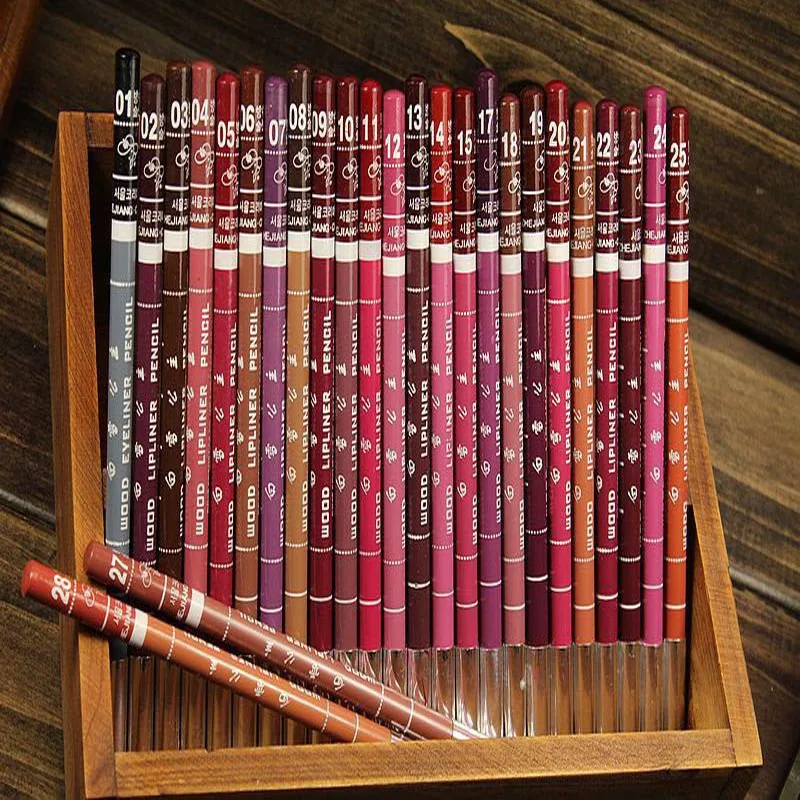 Модные брендовые разноцветные водостойкие подводки для губ 6 шт./лот|pencil