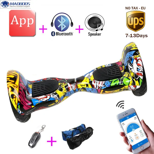 Maoboos нет налога 10 дюймов Ховербордом электрический скутер приложение мини Self