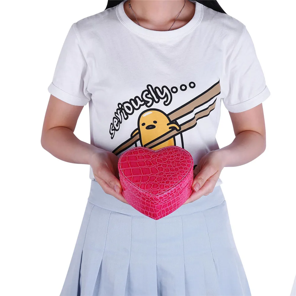 U7 Женские Кожаные Сердце Подарочные Коробки Для Хранения Украшений Органайзер