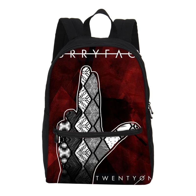 Рюкзак Twenty One Pilots с принтами, школьный рюкзак для детей, школьные сумки для подростков, для мальчиков и девочек, ранец, Детская сумка для книг, Mochila - Цвет: Серебристый