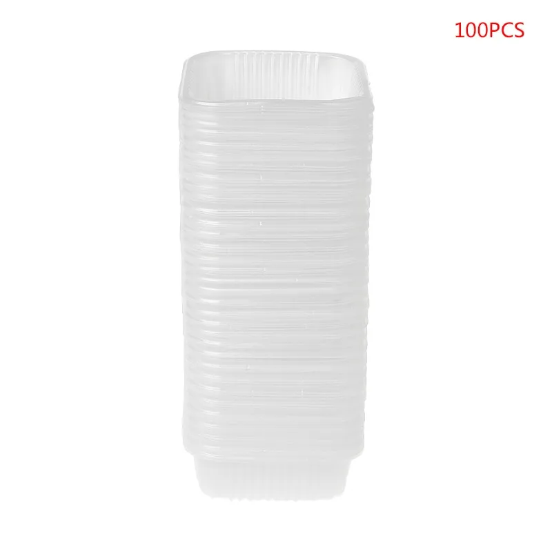 100g white 50 г 100 г квадратные лунные противни для пирожных упаковка для лунного пряника контейнер держатель 100 шт - Цвет: 100g white