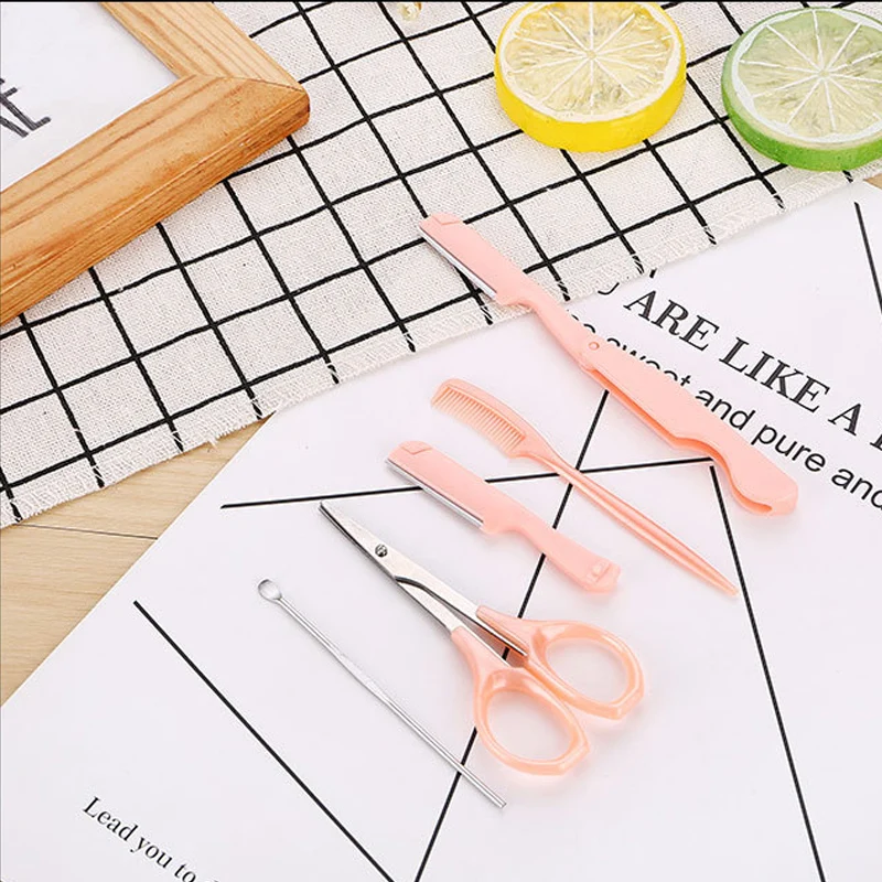 Набор инструментов для макияжа и ресниц пинцет бровей ножничный гребень