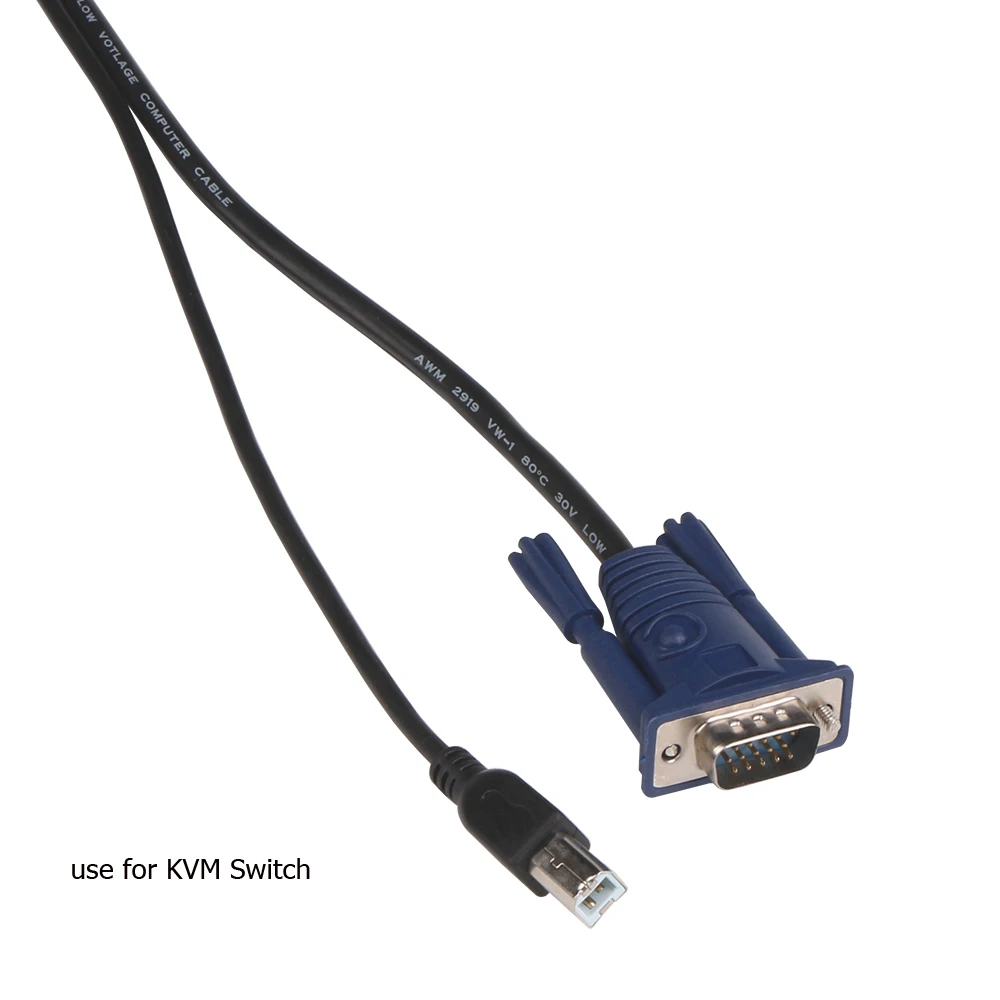 Colohas 1 5 м USB KVM кабель коммутатор 15 Pin VGA провод 2 0 Тип A к B ПК компьютер принтер