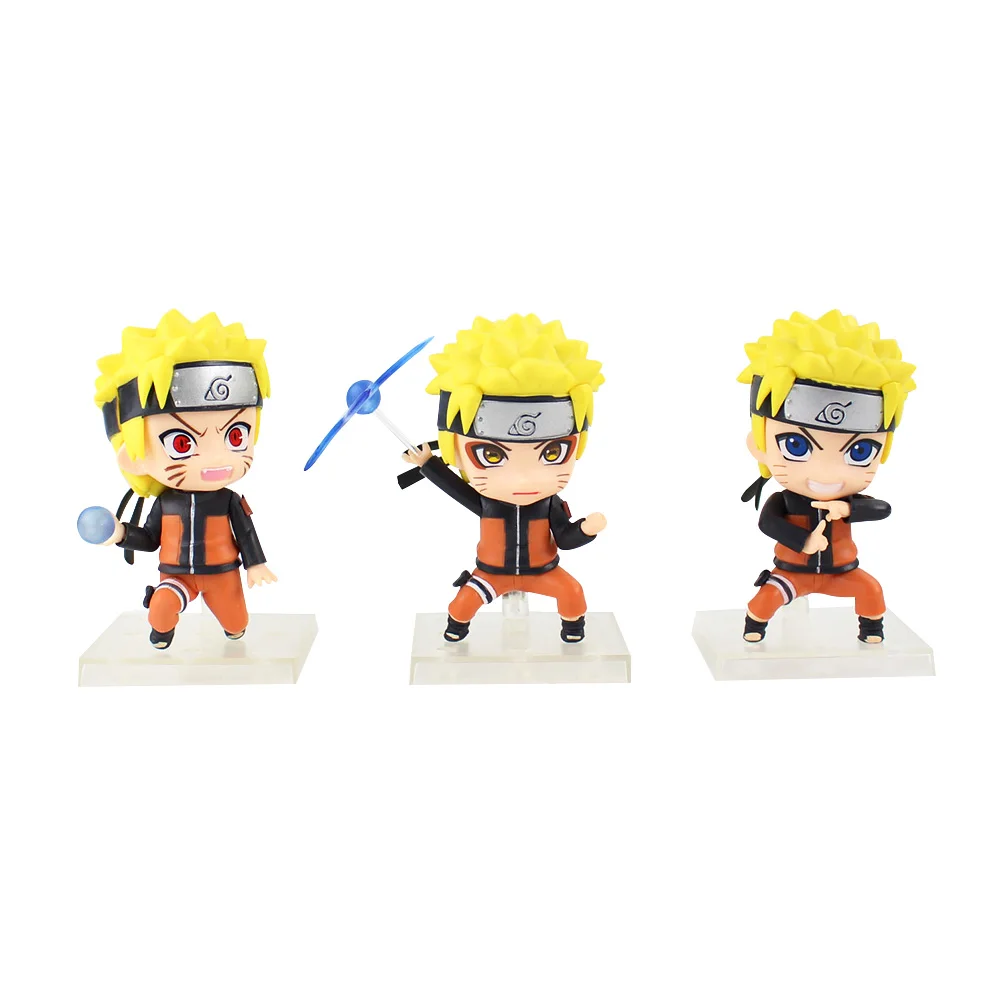 Naruto B 3 шт./лот фигурки Наруто Итачи Учиха Саске Сакура Какаши Гаара Узумаки Наруто нендороидная модель игрушки детские подарки - Цвет: Naruto B
