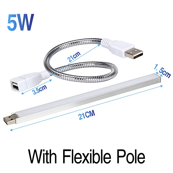 5W with Pole USB СВЕТОДИОДНЫЙ светильник для выращивания всего спектра 3 Вт/14 светодиодный s 5 Вт/27 Светодиодный s гибкий Fitolamp DC5V Фито легкая настольная лампа IR UV для выращивания растений - Испускаемый цвет: 5W with Pole