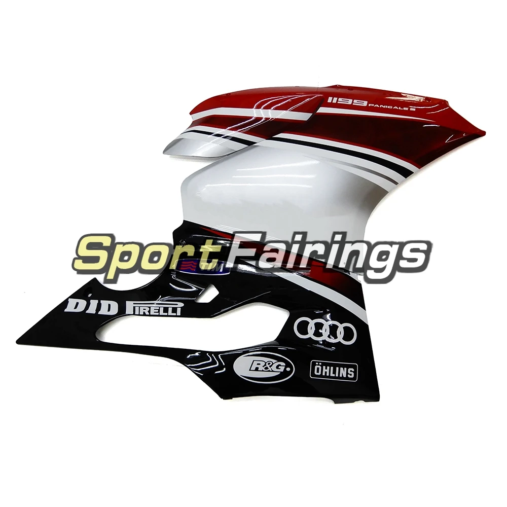 Красный черно белые Обтекатели для поездок на мотоцикле Ducati 899 1199 2012 2013 12 13 набор